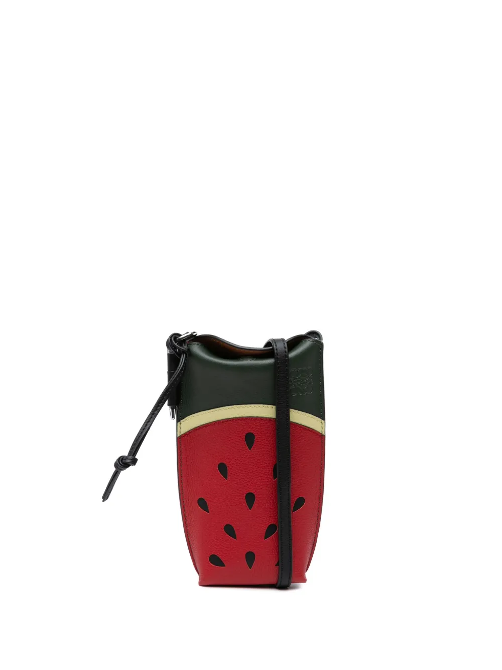 Loewe Pre-Owned 2021 Paulas Ibiza Leather Watermelon Gate Pocket crossbody bag - Rosso