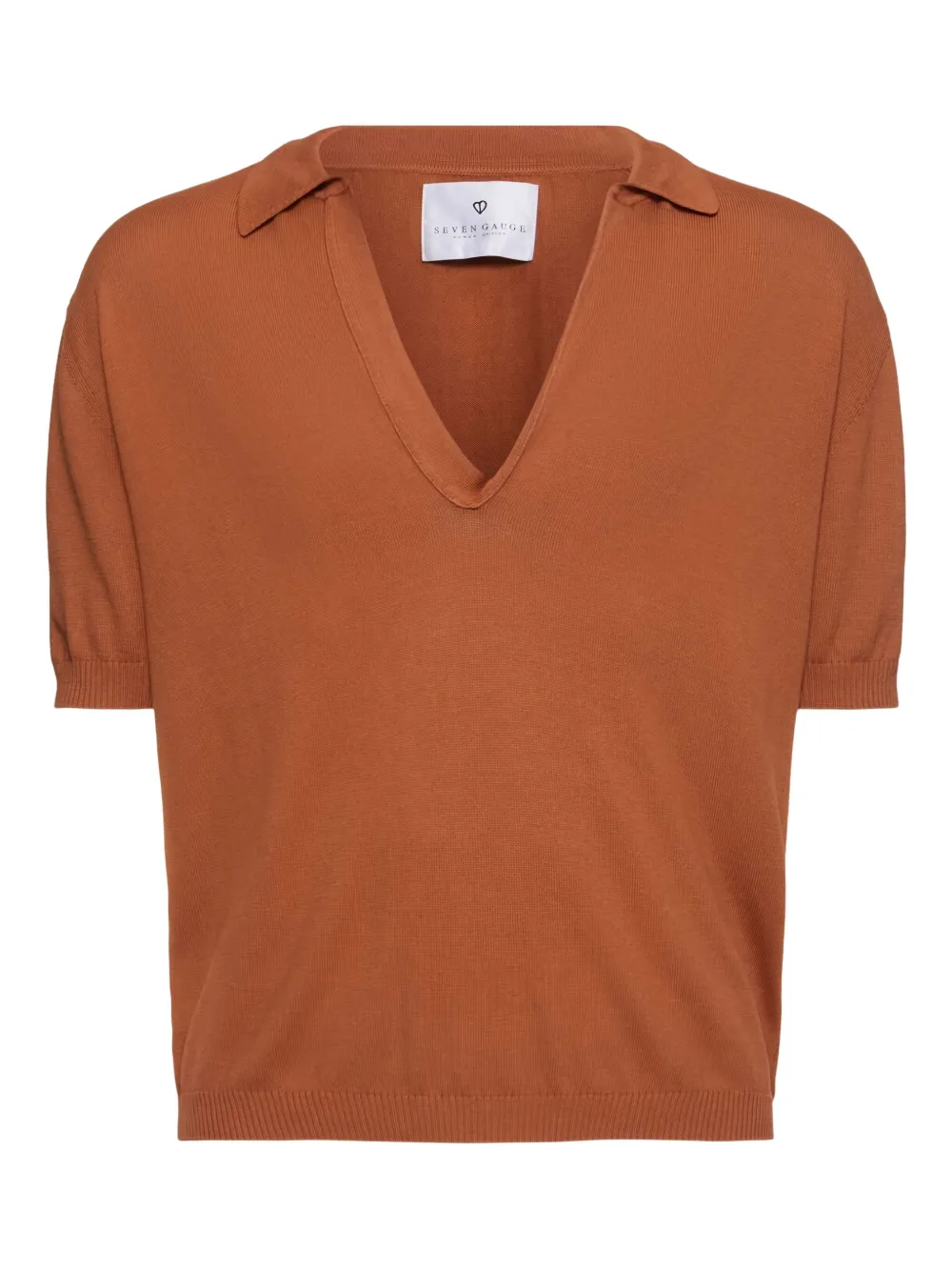 SEVEN GAUGE cotton polo shirt - Marrone