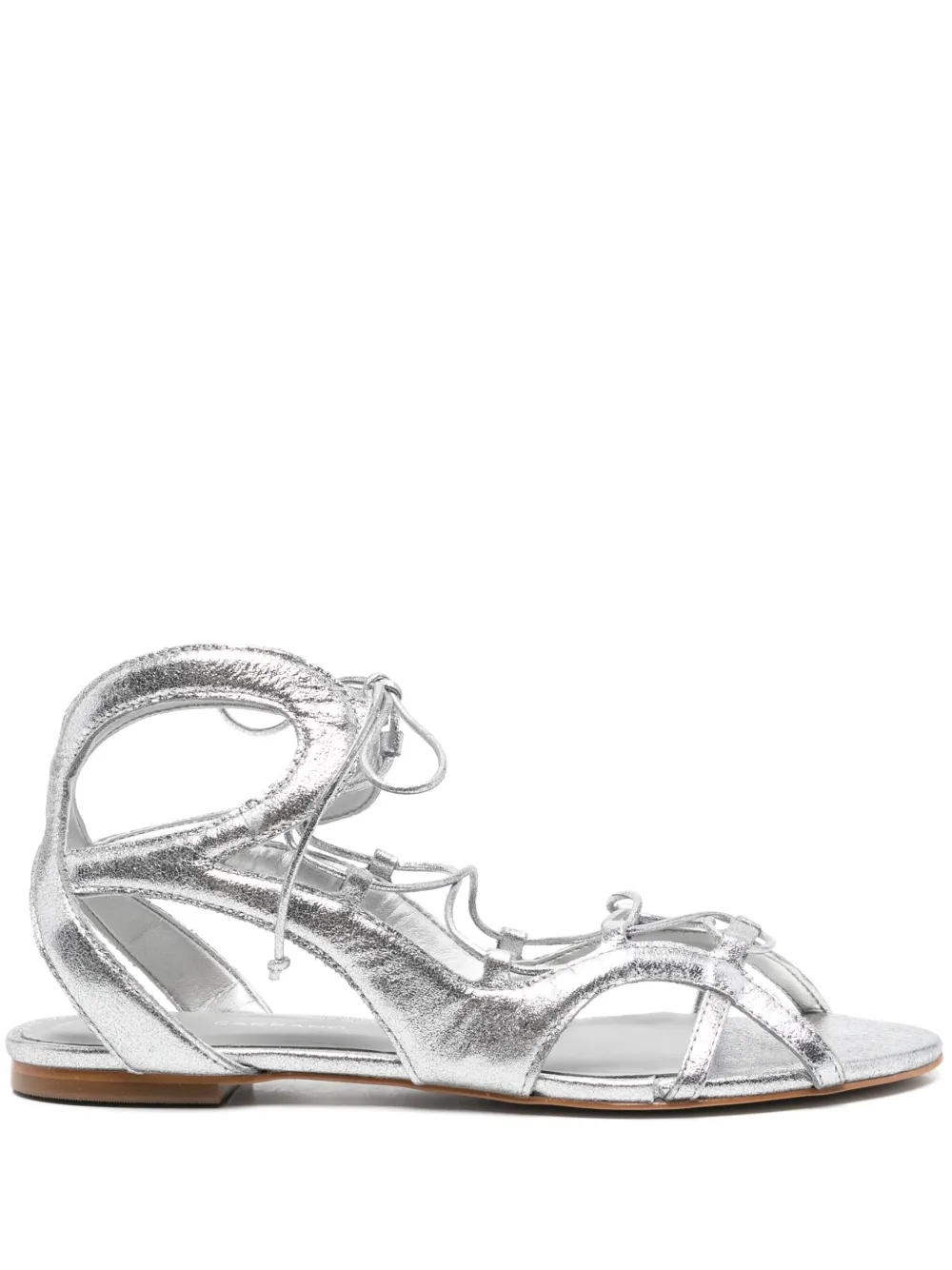 CARRANO Artistic Glam flat sandals - Argento