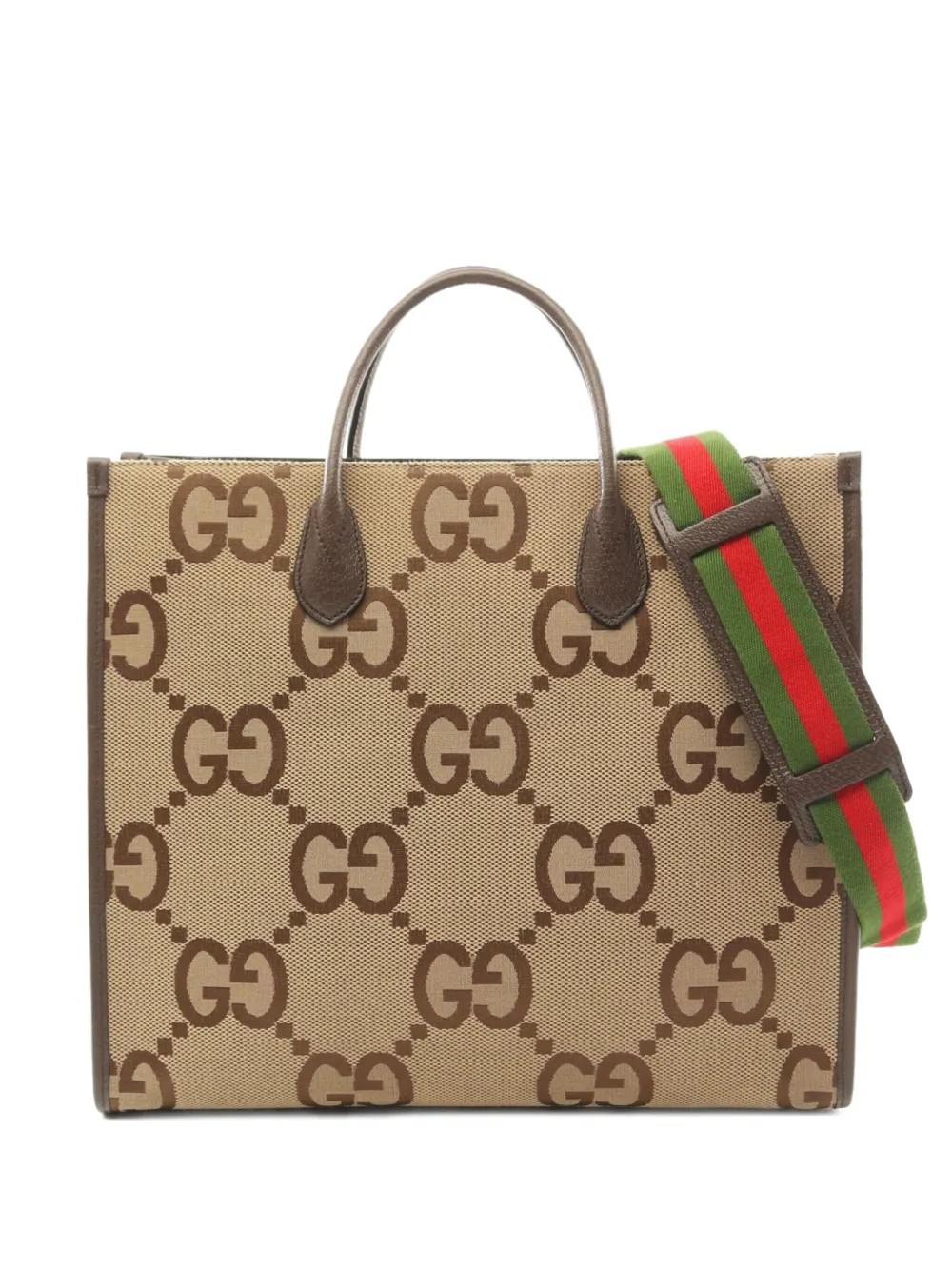 Gucci Pre-Owned 2010s Jumbo GG two-way handbag - Marrone
