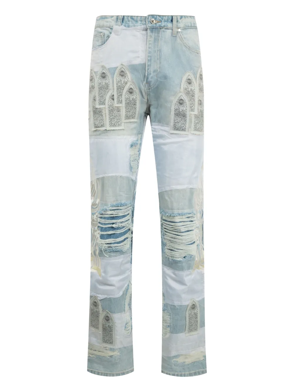 Who Decides War Winged Organza jeans - Blu