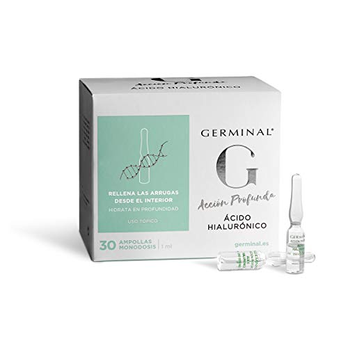 Germinal Azione Profonda Acido Ialuronico - Siero In Fiale Per Viso Con Acido Ialuronico Concentrato Effetto Idratante, Antirughe E Antietà Per Uomo E