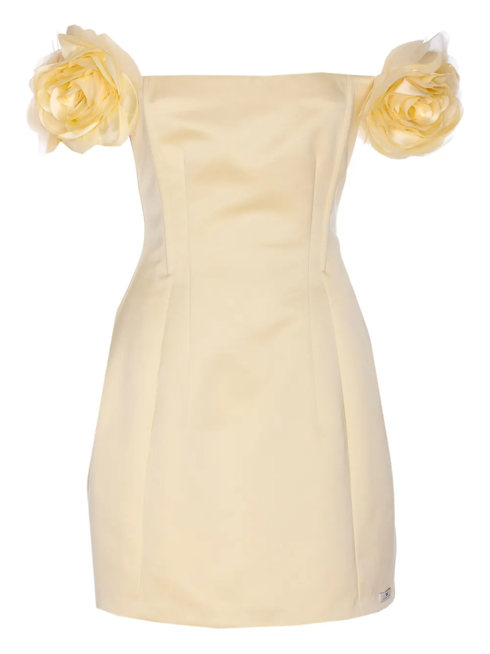 Elisabetta Franchi floral-appliqué dress - Giallo