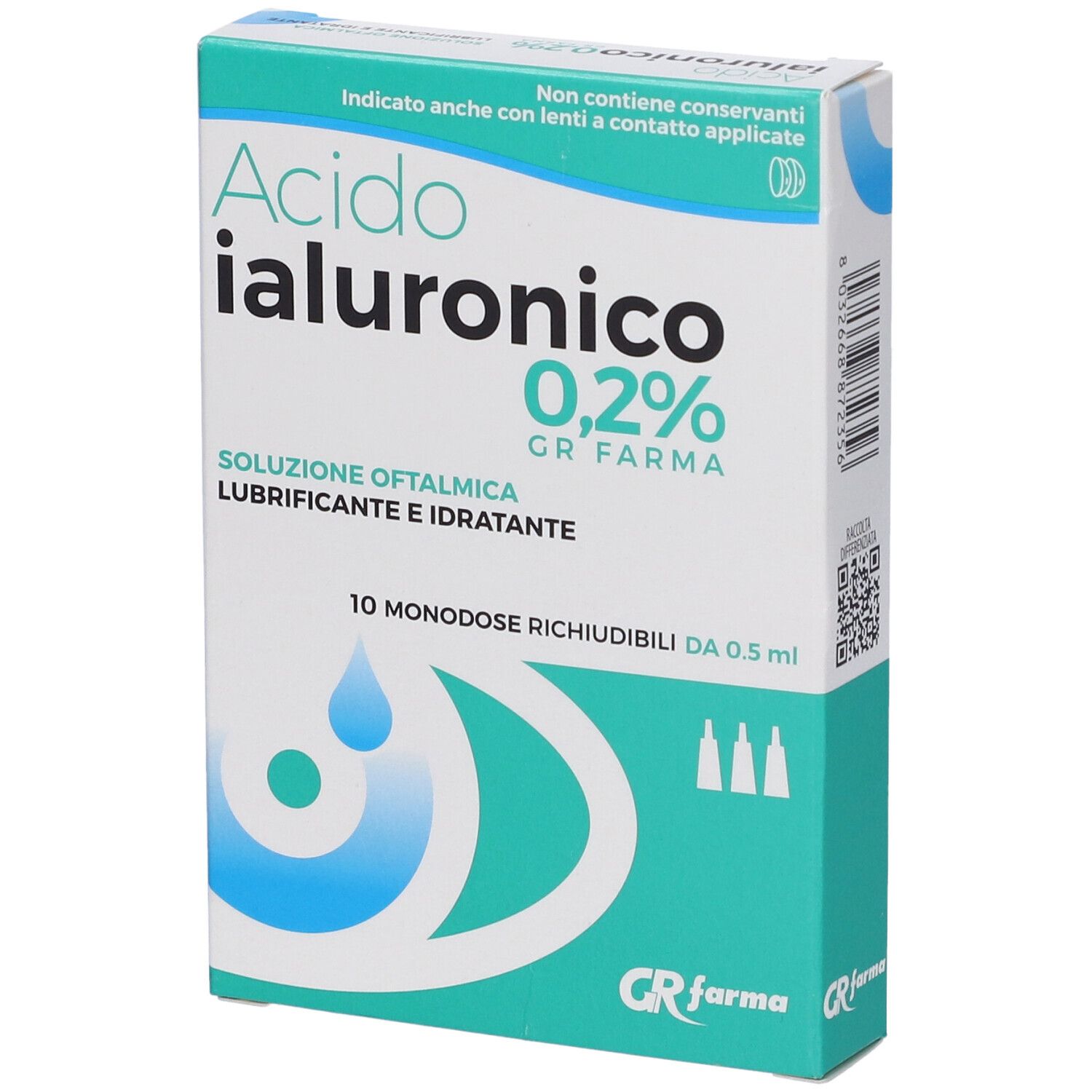 Soluzione Oftalmica Lubrificante E Idratante Acido Ialuronico 0,2% 10