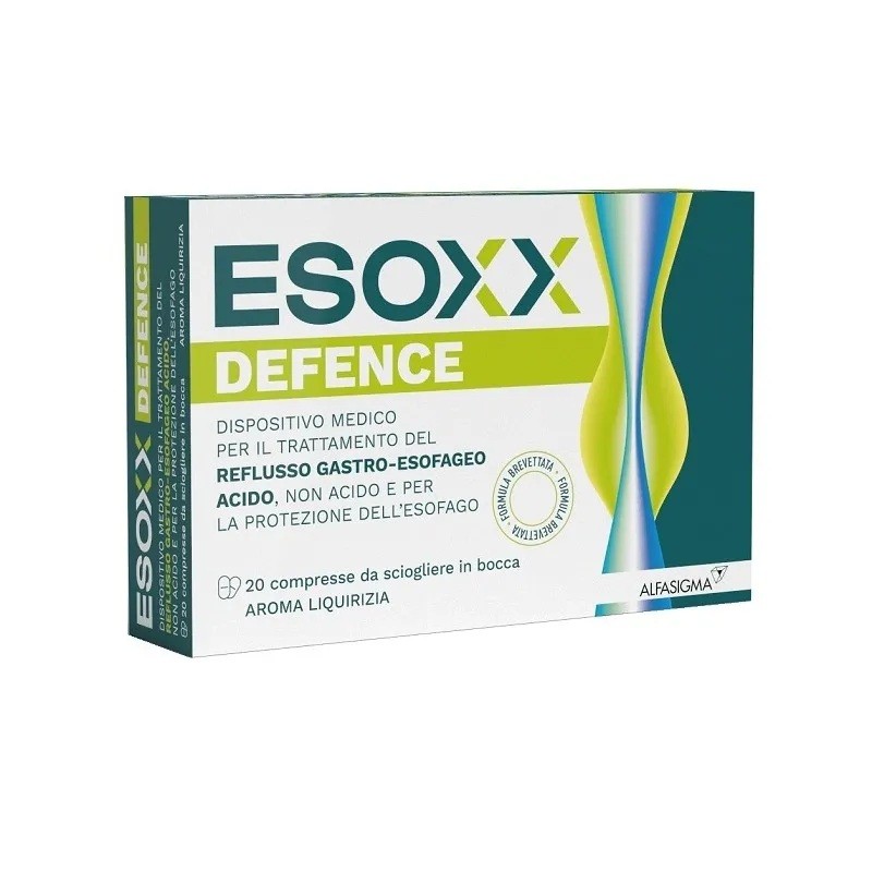 Alfasigma - Esoxx Defence per Reflusso 20 Compresse Masticabili Aroma Liquirizia