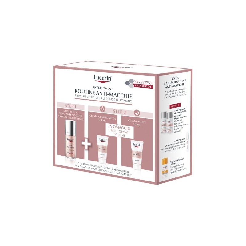 Eucerin - Eucerin Anti pigment Cofanetto antimacchie con Siero antimacchie da 30 ml + Crema giorno SPF30 da 20 ml + Crema notte da 20 ml