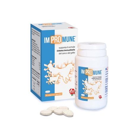 Bioiberica - Impromune Flacone 40 Compresse appetibili Integratore per il sistema immunitario di cani e gatti