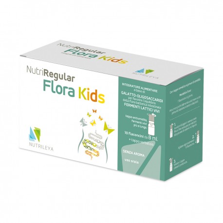 Nutrileya - Nutrileya Nutriregular Flora Kids Integratore per la flora intestinale 10 flaconcini