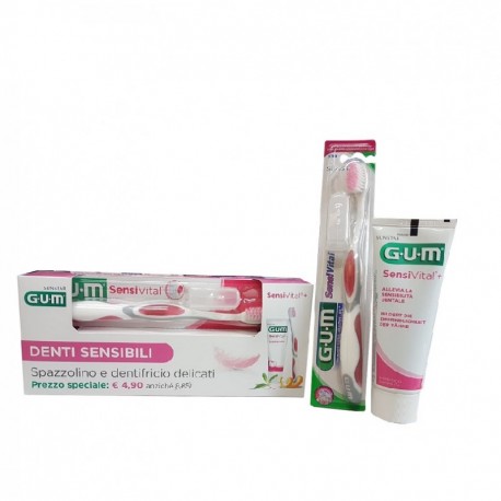 GUM - Gum Duo Sensivital spazzolino + dentifricio