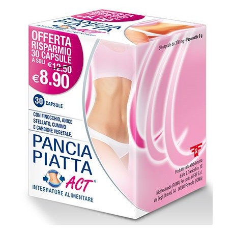 Linea ACT - F&f Pancia Piatta Act 30 Capsule 300 mg per Gonfiore Addominale