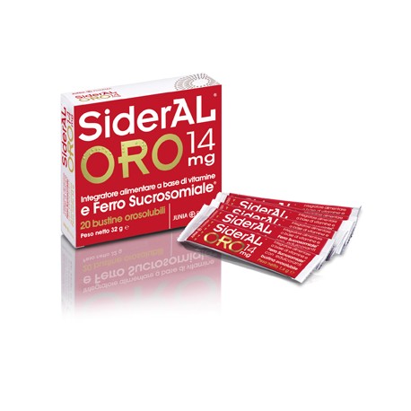 Junia Pharma - Junia Pharma Sideral Oro 14 mg Integratore di Ferro 20 Bustine