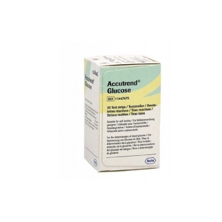Roche - Strisce Misurazione Glicemia Accutrend Glucose 25 Pezzi