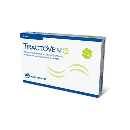 Euronational - Dietofarm Tractoven 5 Integratore per la circolazione venosa 20 Perle
