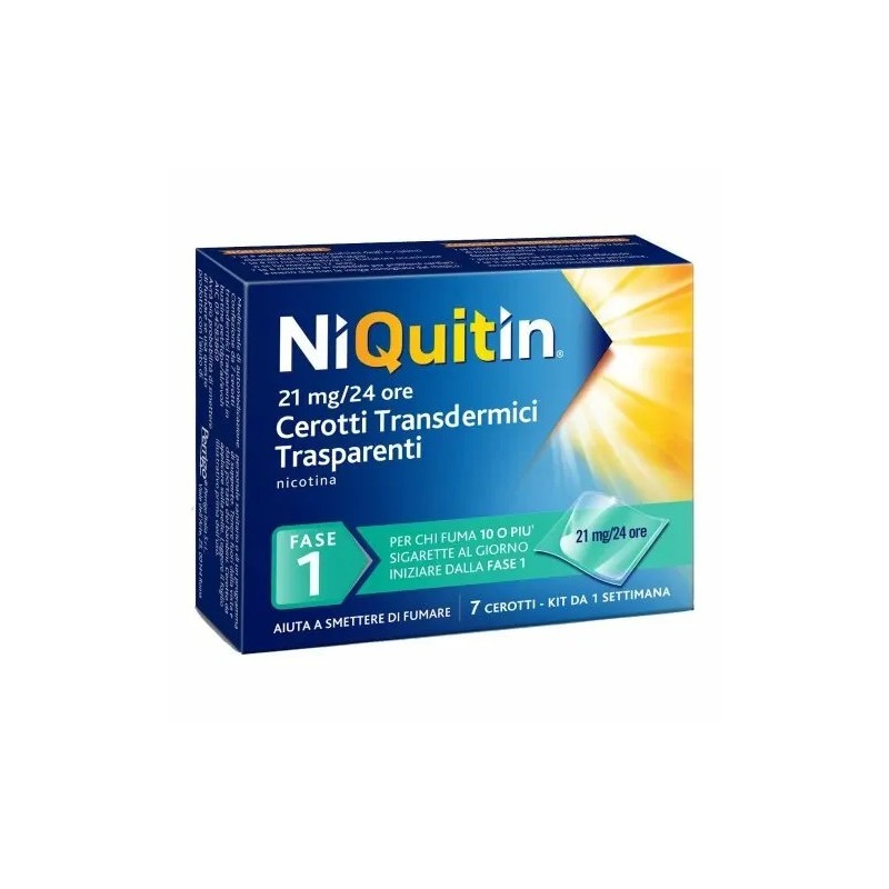 Perrigo - Niquitin 7 Cerotti Trannsdermici Trasparenti 21mg/24 Ore