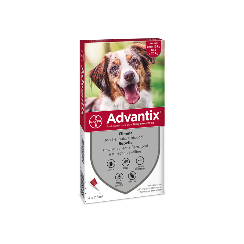 Advantix - Advantix Spot on 4 Pipette 10-25KG