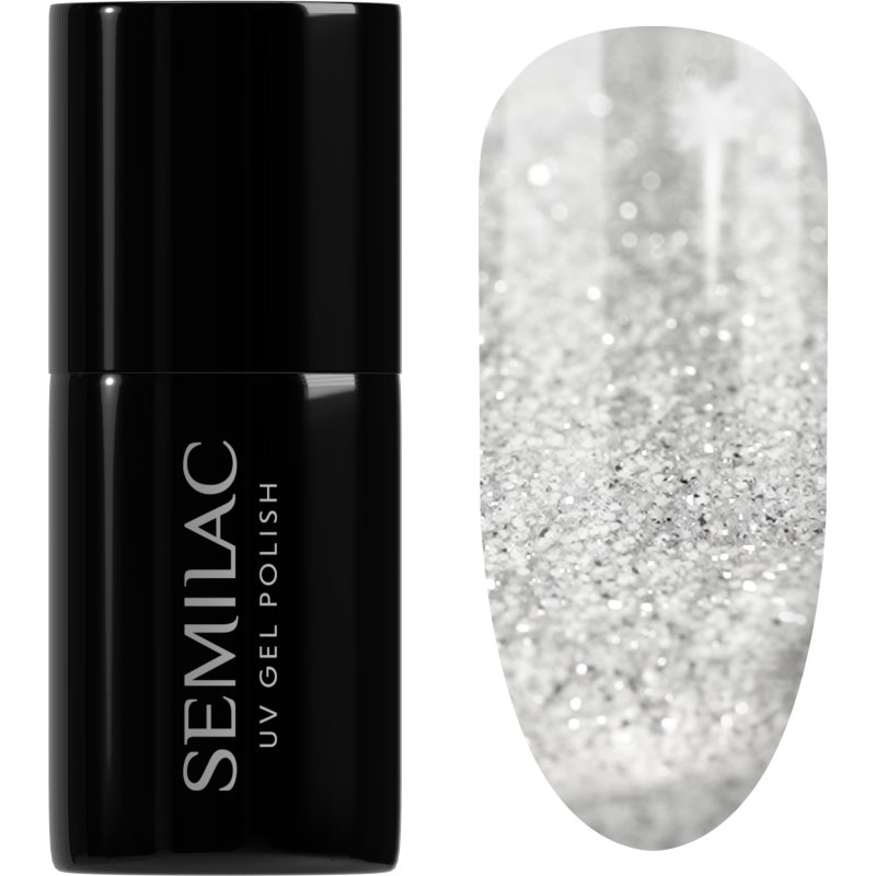 Semilac Uv Hybrid Winter Collection Smalto Gel Per Unghie Con Lampada Uv/Led Colore 605 White Flash 7 Ml