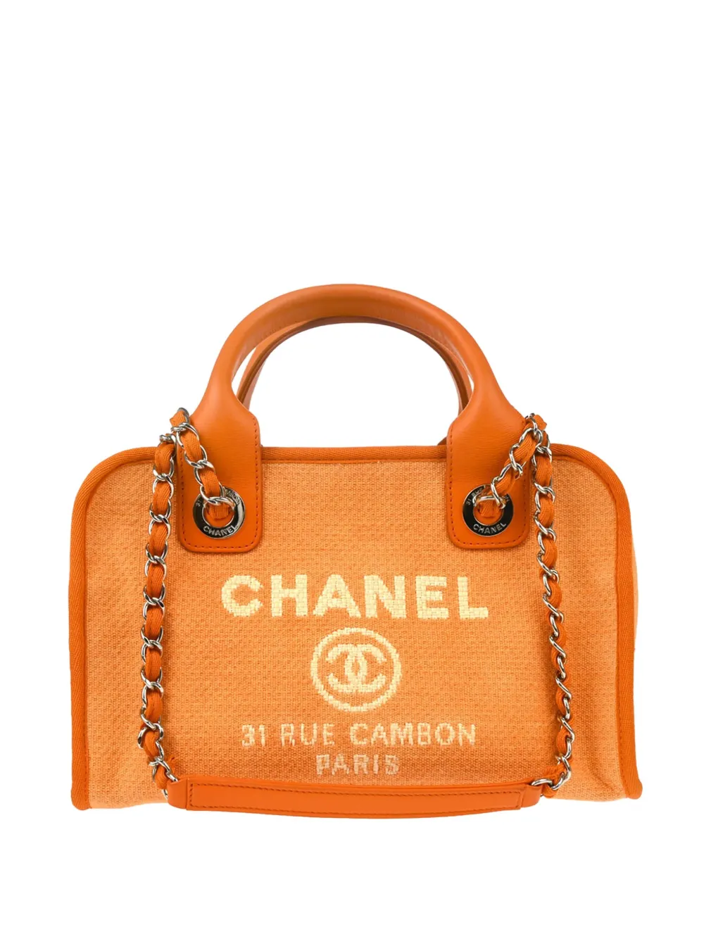 CHANEL Pre-Owned Borsa a spalla Deauville Bowling 2014 - Arancione