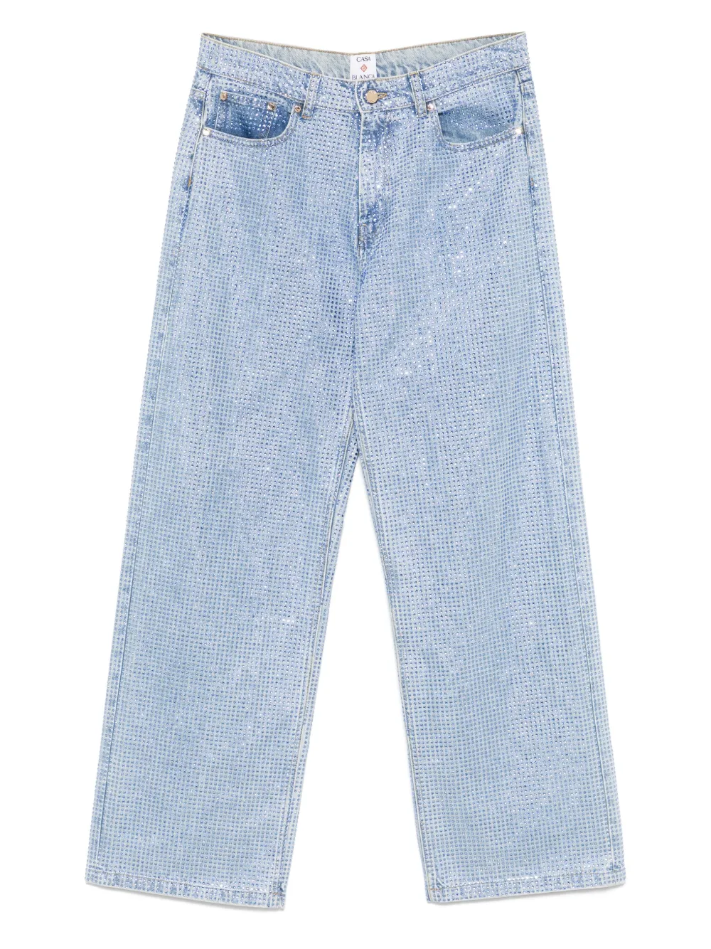 Casablanca Jeans con cristalli - Blu