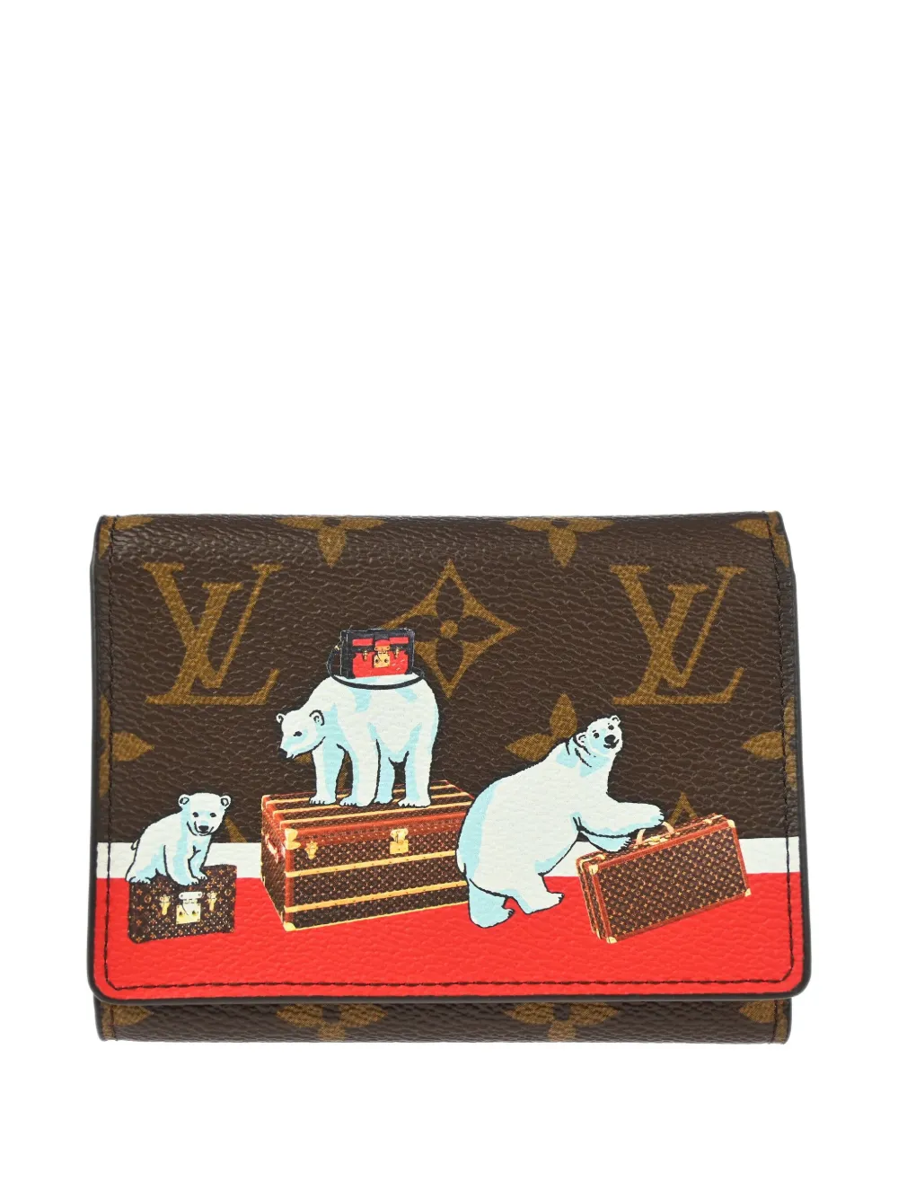 Louis Vuitton Pre-Owned Portafoglio Monogram Polar Bear 2017 - Marrone