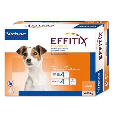 Virbac Effitix Spot On S (4-10Kg) 4 Pipetas