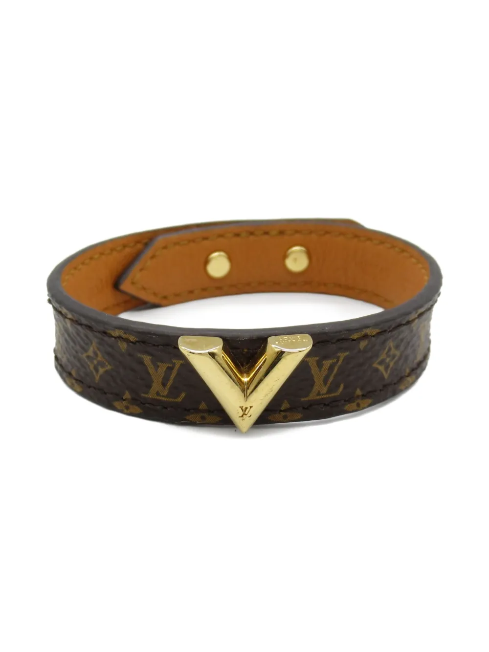 Louis Vuitton Pre-Owned 2020 Monogram Canvas V bracelet - Marrone