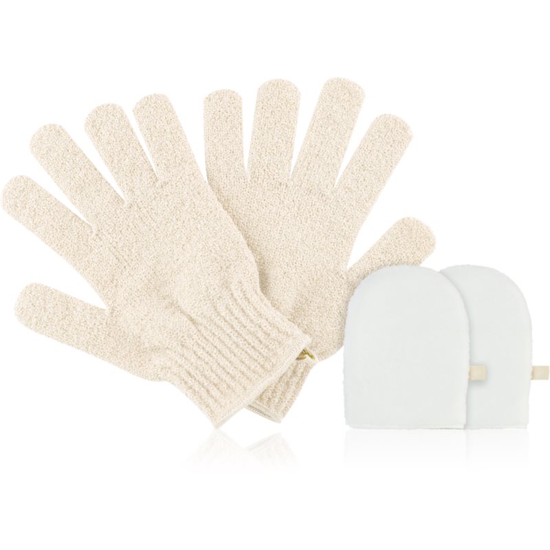 So Eco Exfoliating Gloves And Facial Buffing Pads Set Per Il Bagno