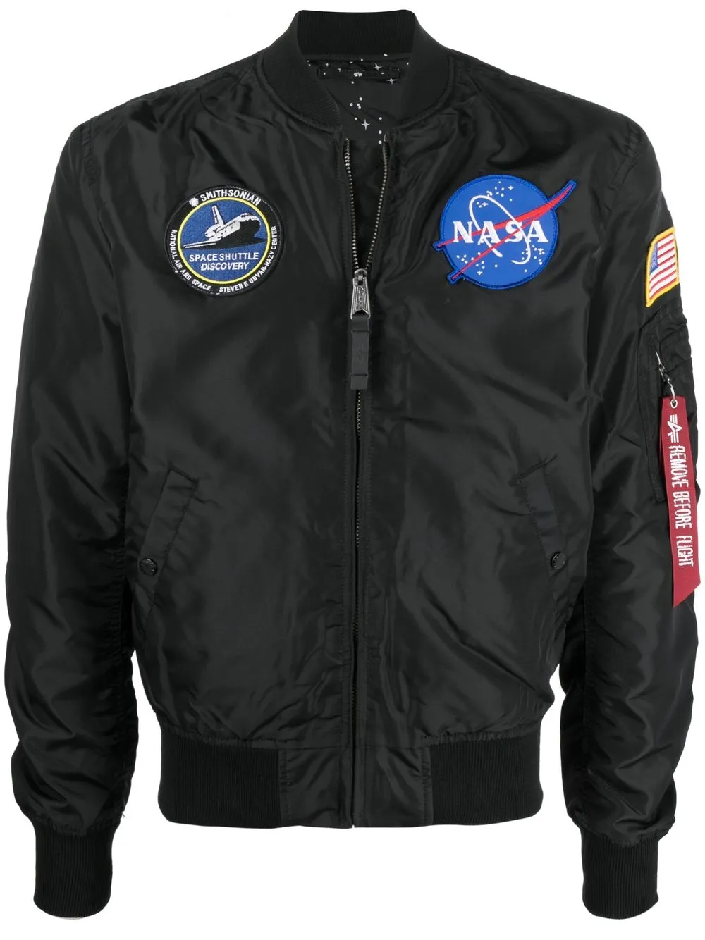 Alpha Industries Bomber con applicazioni - Nero