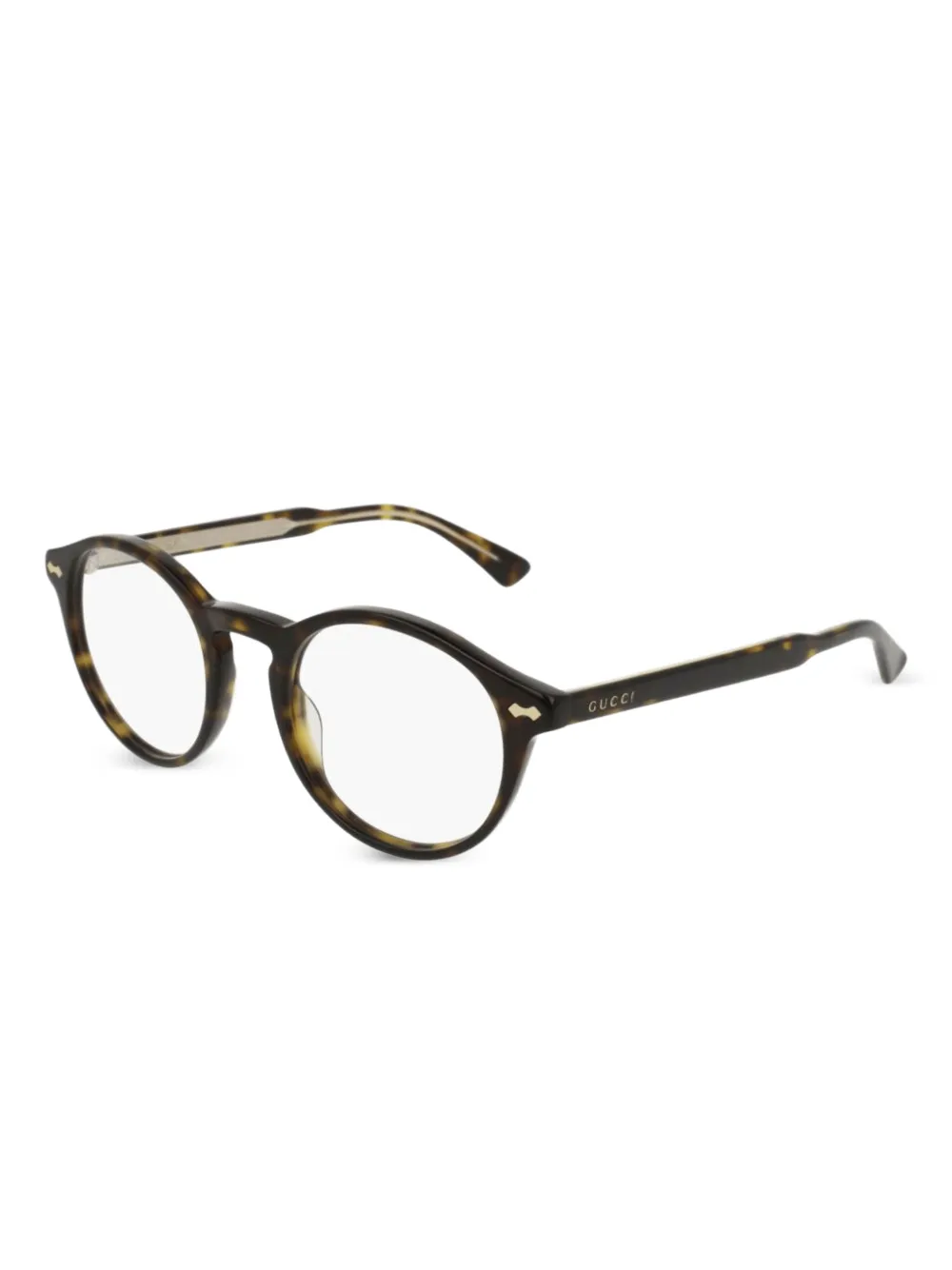 Gucci Eyewear round-frame glasses - Marrone