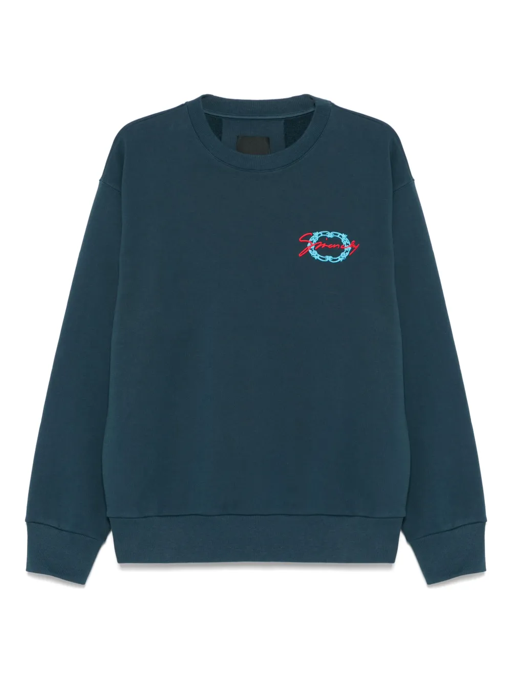 Givenchy Givenchy medallion-embroidery sweatshirt - Blu