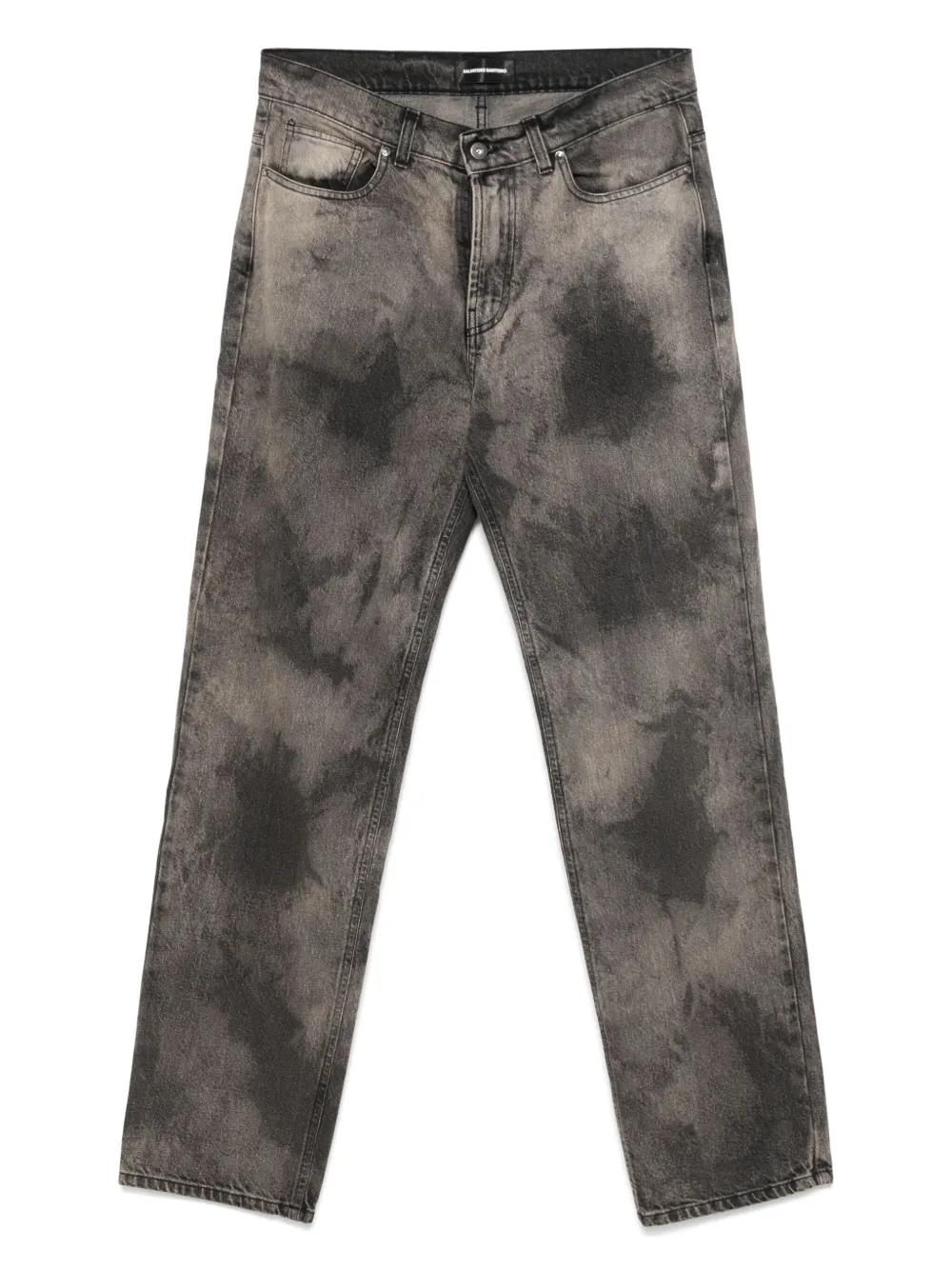 Salvatore Santoro marbled-effect jeans - Grigio