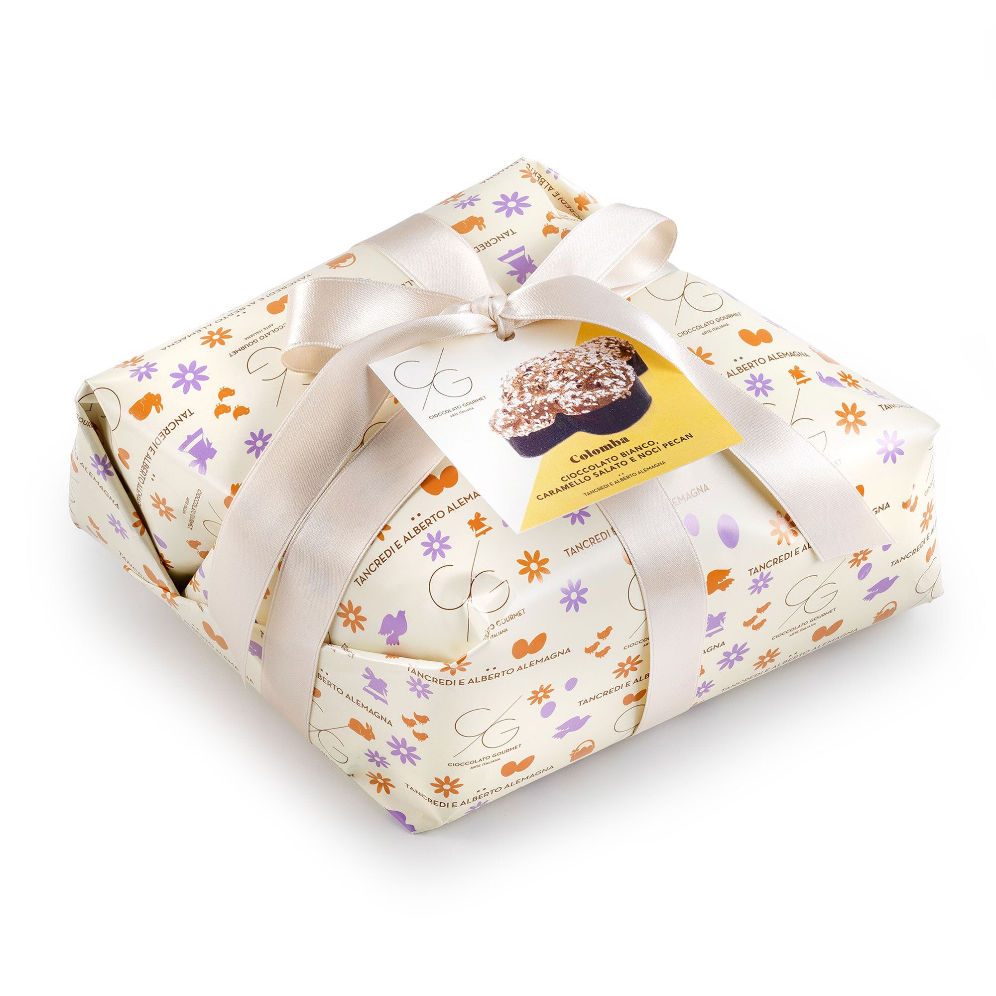 Cioccolato Gourmet Colomba Cioccolato bianco, caramello salato e noci pecan
