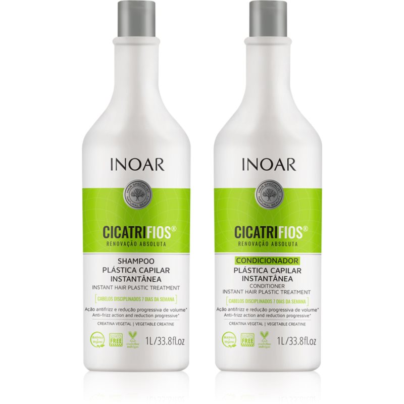 Inoar Cicatrifios Set Per Capelli Rovinati E Fragili 2X1000 Ml