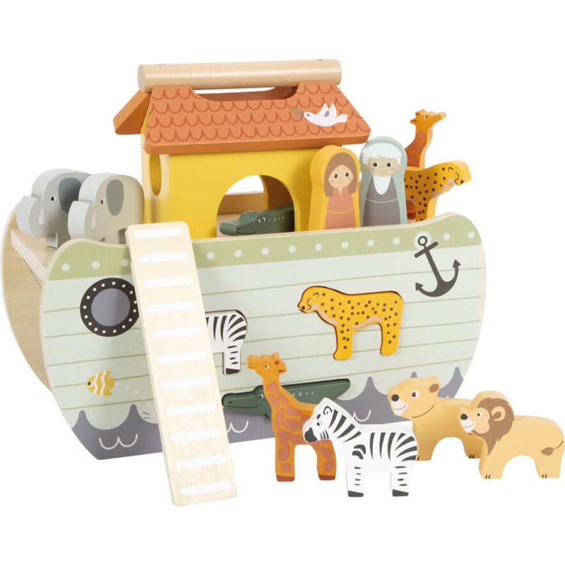 Small Foot Noah'S Ark Set Di Giocattoli In Legno 12 M+ 15 Pz