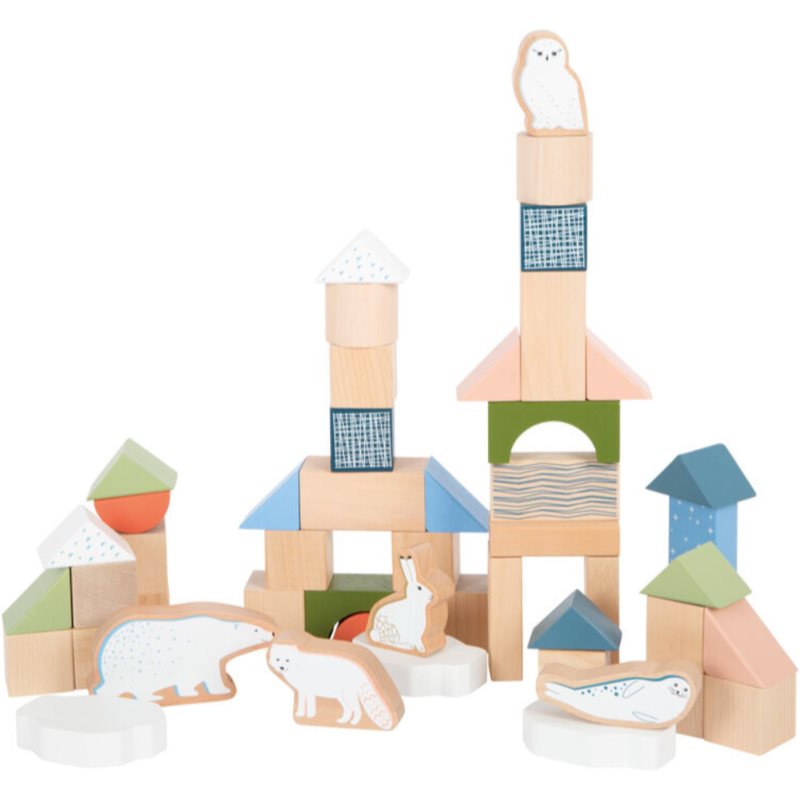Small Foot Wooden Building Blocks Dino Cubi In Legno 12 M+ 20 Pz