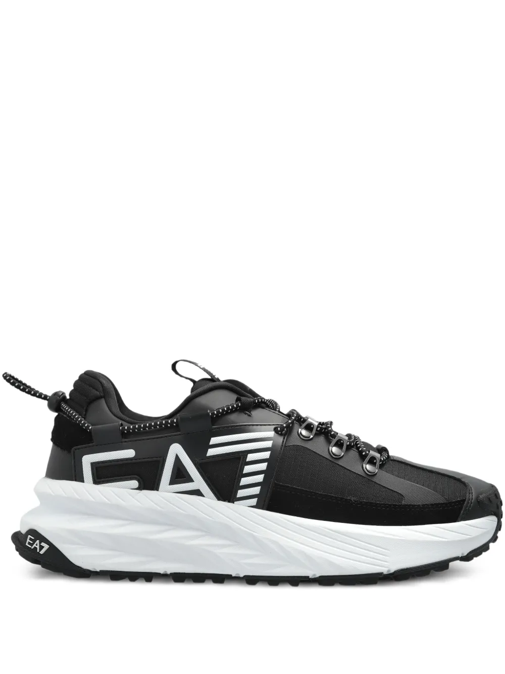 Ea7 Emporio Armani logo-print trainers - Nero
