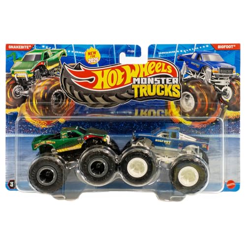 Hot Wheels Monster Trucks Snake Bite Vs Bigfoot Demolition Doubles