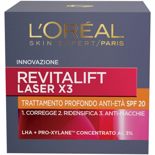 L'OREAL REVITALIFT LASER X3 50ML.TRATTAMENTO PROFONDO A/ETA' SPF 20