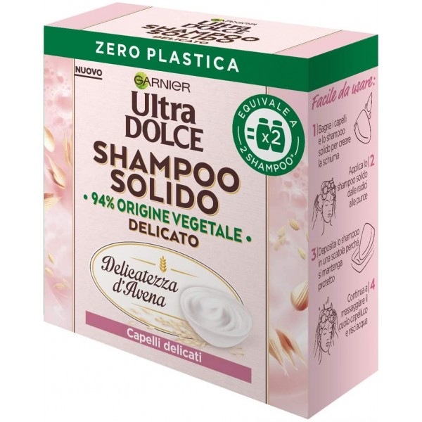 GARNIER ULTRA DOLCE SHAMPOO SOLIDO DELICATO 60GR.DELICATEZZA D'AVENA CAPELLI DELICATI