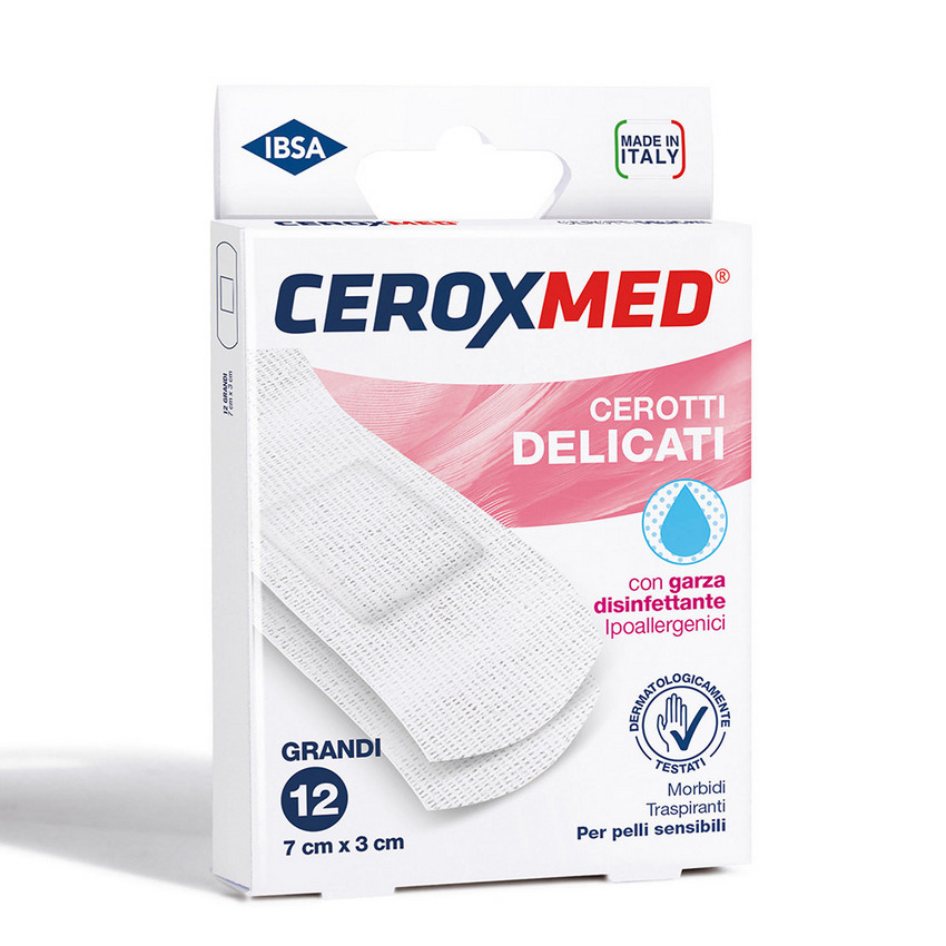 Ceroxmed - Cerotti Delicati Grandi Confezione 12 Pezzi