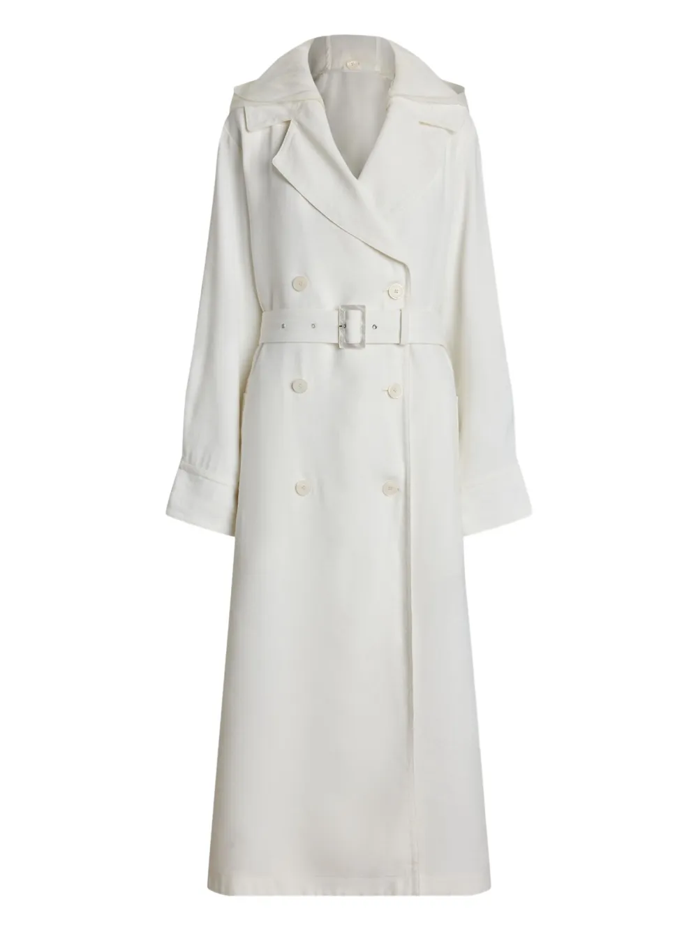Ralph Lauren Collection double-breasted belted trench coat - Bianco