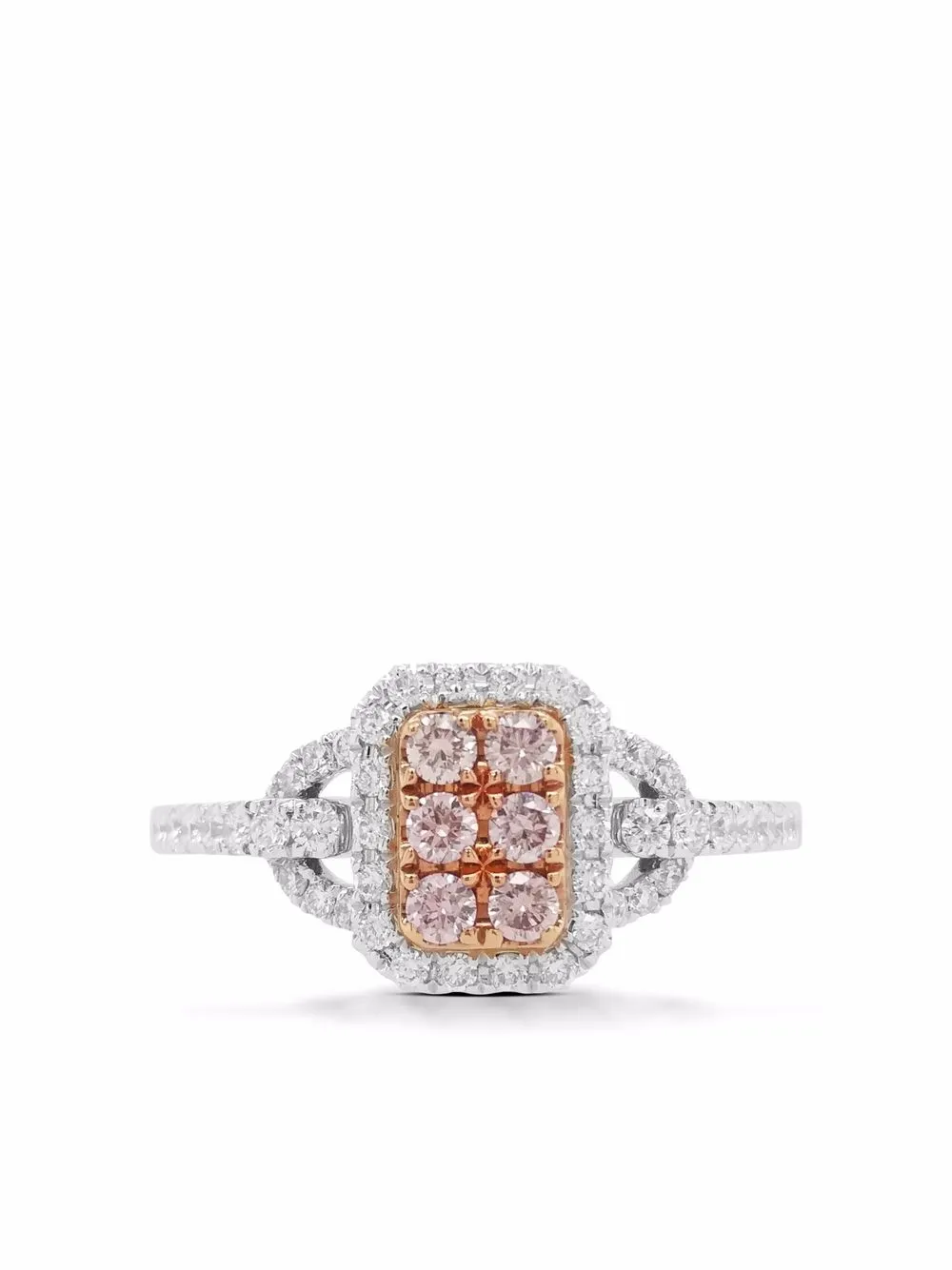 HYT Jewelry Anello da matrimonio in platino e diamanti Argyle Pink Diamond - Argento