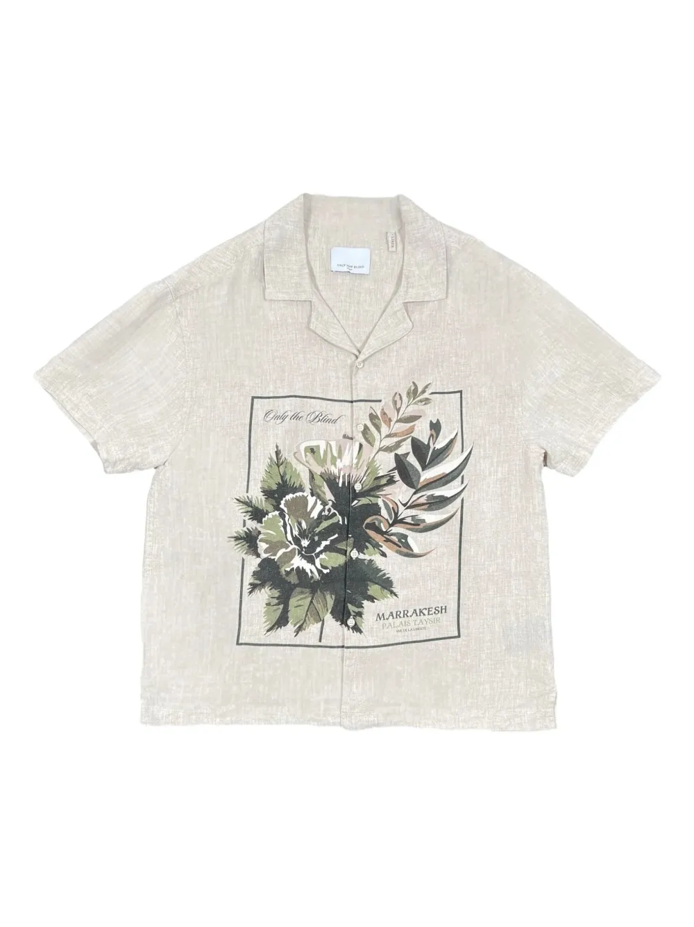 Only the Blind Botanical linen shirt - Toni neutri