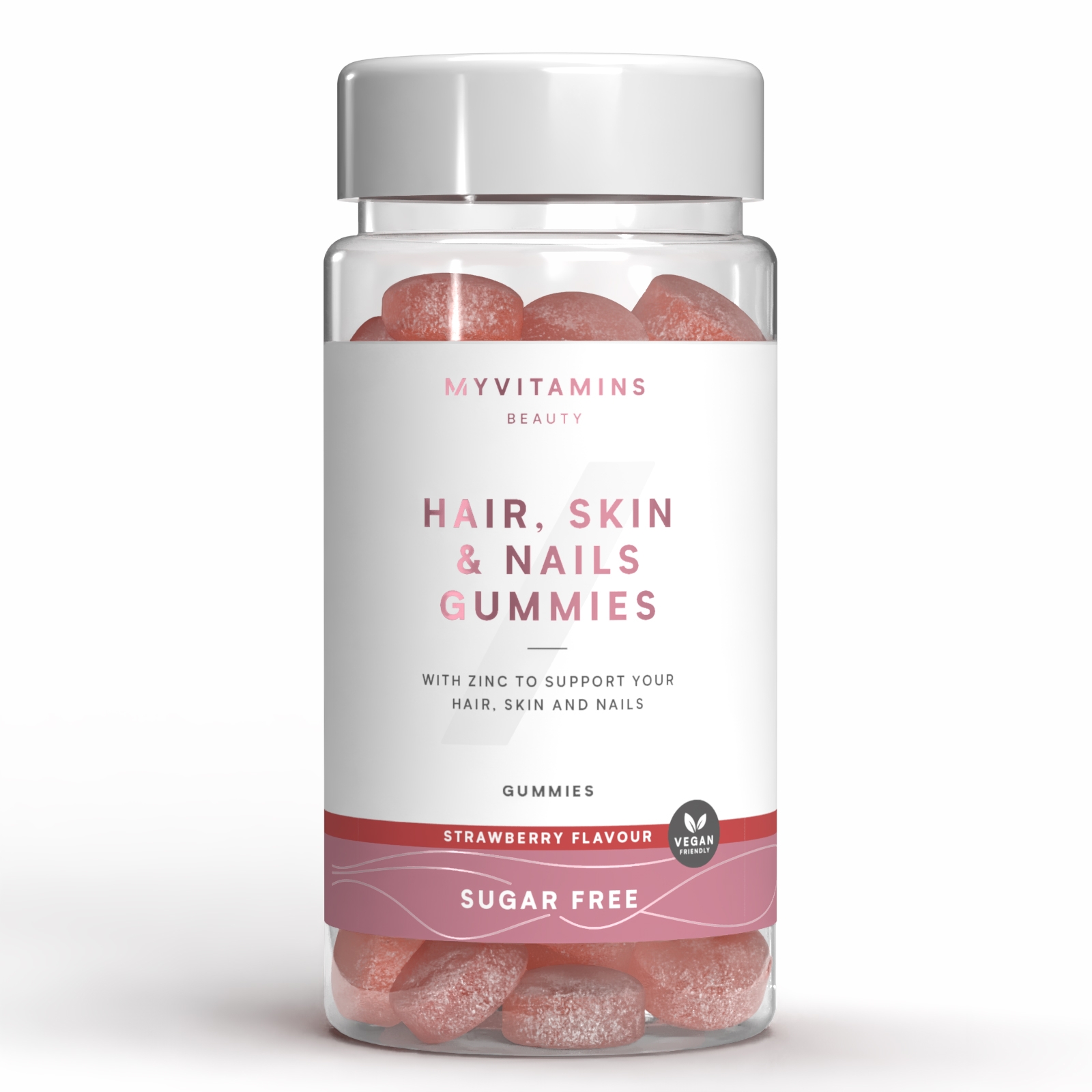 Myvitamins Hair Skin and Nails Gummies - 60Gummies - Sugar Free Strawberry