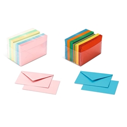 Biglietti augurali con busta Favini Burano Arcobaleno 9x14 cm in conf