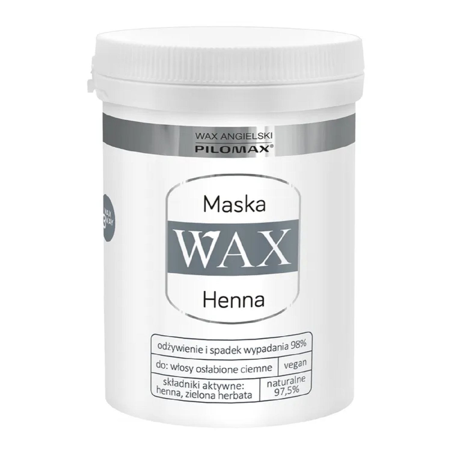 Wax Pilomax Natur Classic Henna Maschera idratante anticaduta per capelli naturali 480 ml