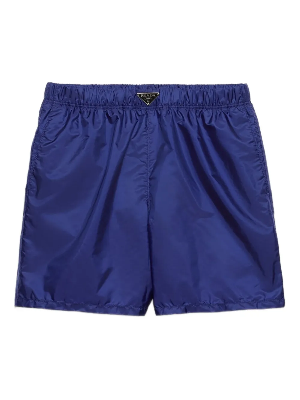Prada enamel triangle-logo swim shorts - Blu