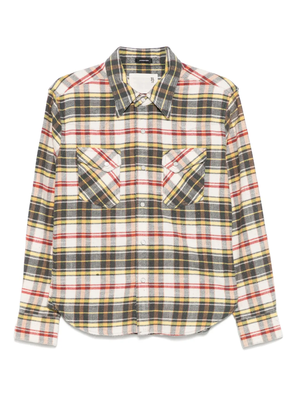 R13 plaid-check shirt - Toni neutri