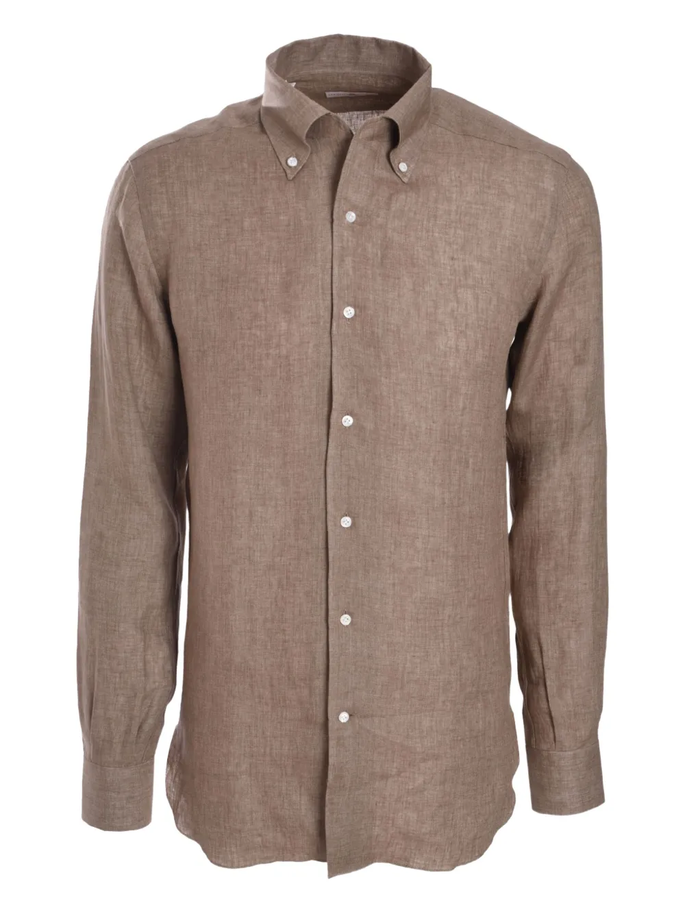 Luciano Barbera Camicia in lino - Marrone