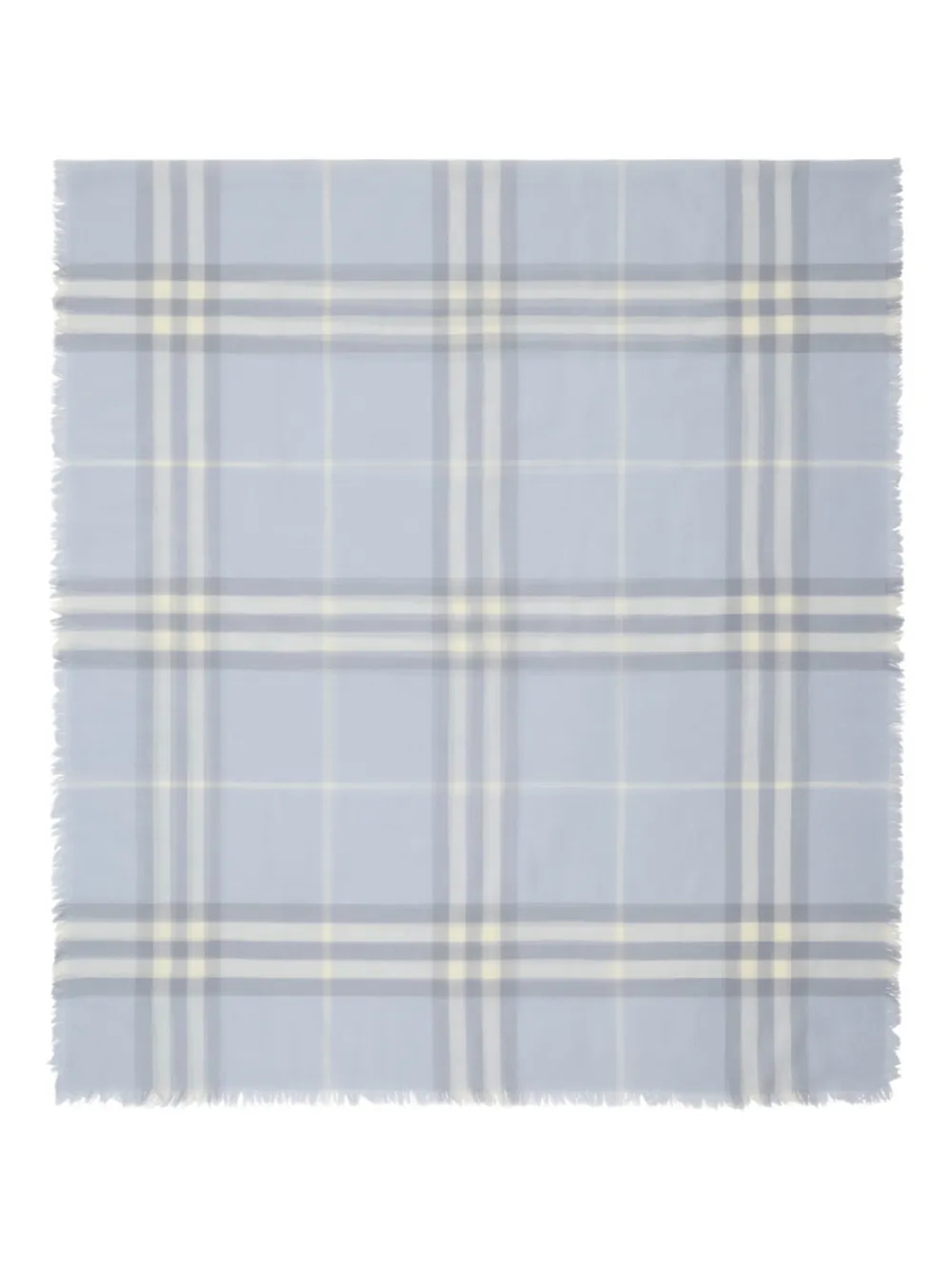 Burberry checked wool scarf - Blu