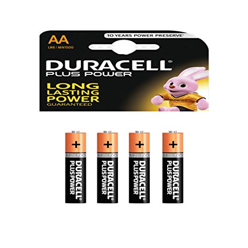 Duracell Batterie Alcaline Tipo Aa Plus Power, Confezione Da 4